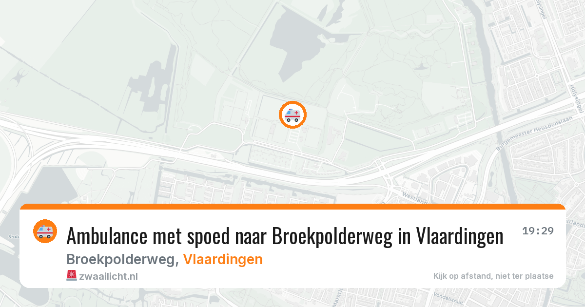 Ambulance met spoed naar Broekpolderweg in Vlaardingen — 21 mei 2026