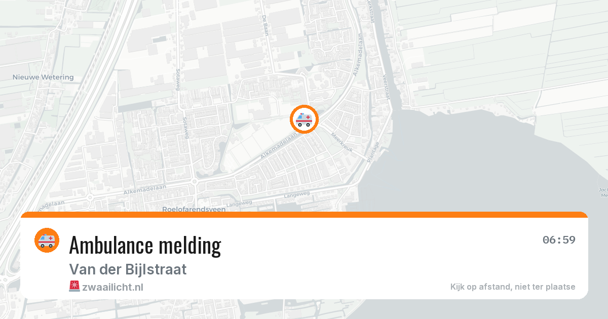 Ambulance melding — 6 jul 2026