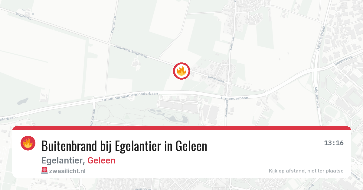 Buitenbrand bij Egelantier in Geleen — 1 jul 2026