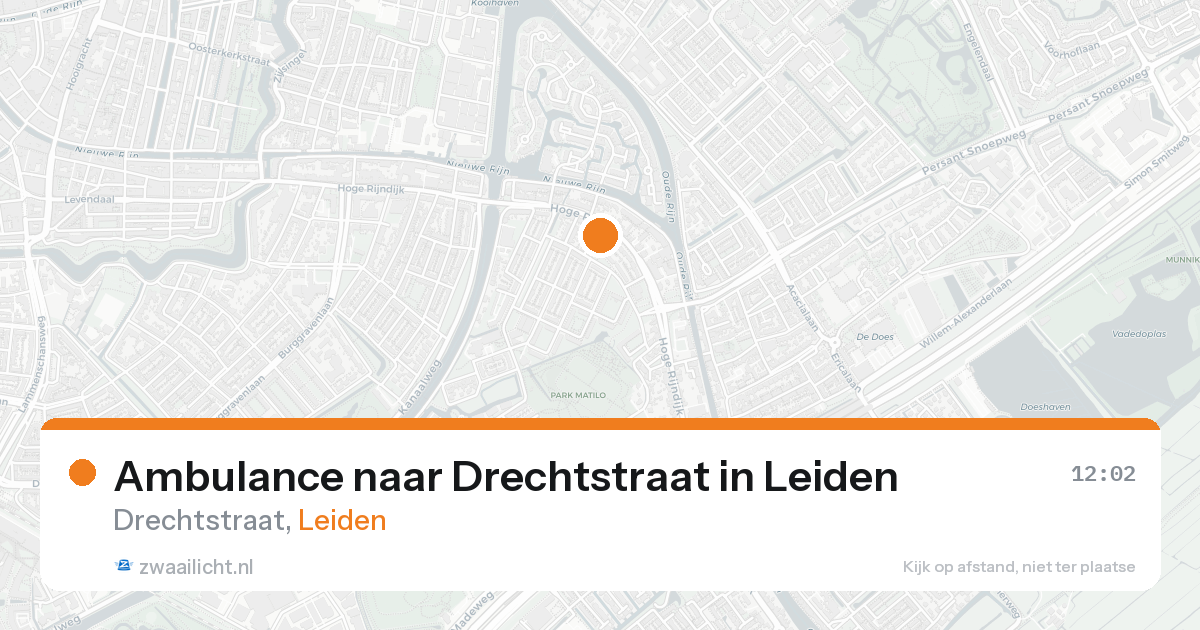 Ambulance naar Drechtstraat in Leiden — 19 aug 2026