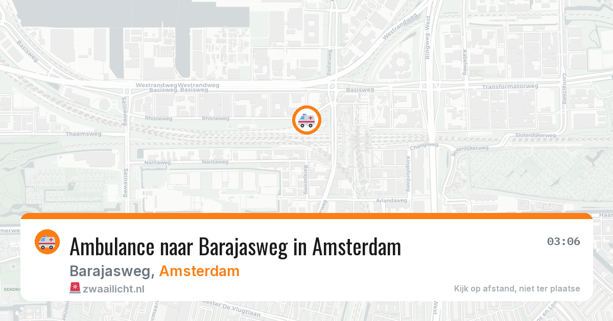 Ambulance naar Barajasweg in Amsterdam — 4 aug 2026