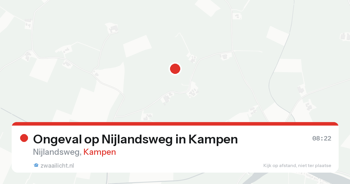 Ongeval op Nijlandsweg in Kampen — 26 aug 2026