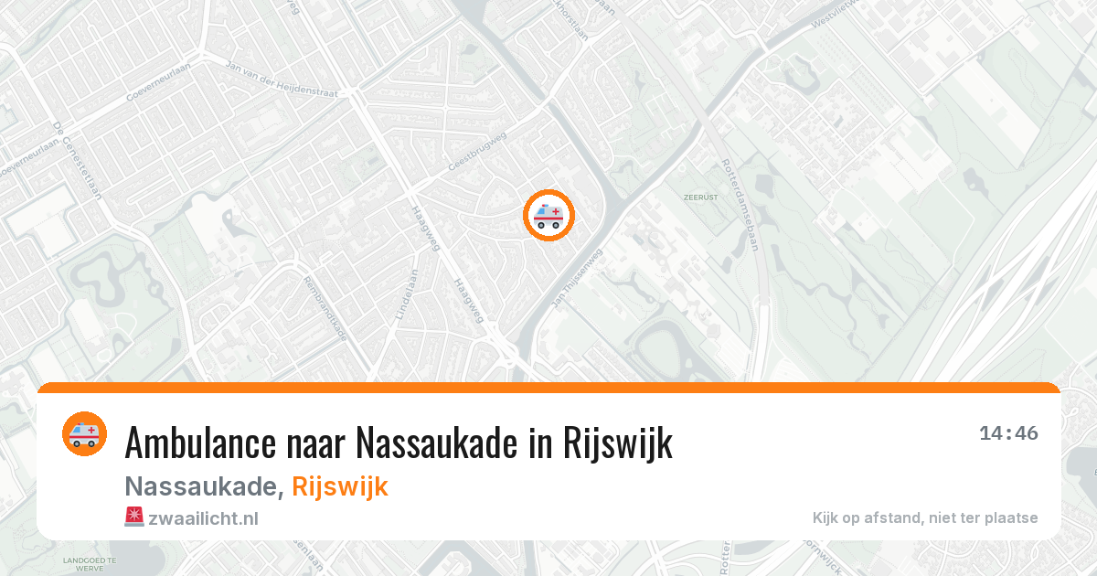 Ambulance naar Nassaukade in Rijswijk — 18 jun 2026