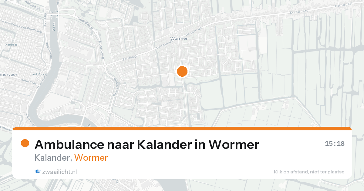 Ambulance naar Kalander in Wormer — 3 jul 2026