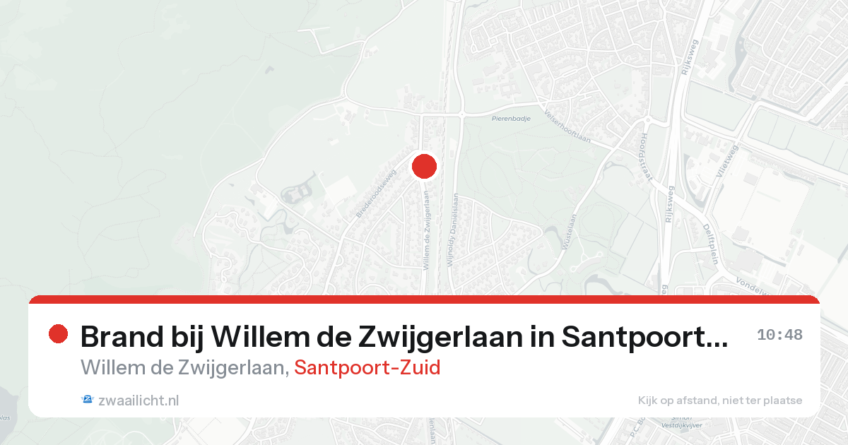 Brand bij Willem de Zwijgerlaan in Santpoort-Zuid — 24 aug 2026
