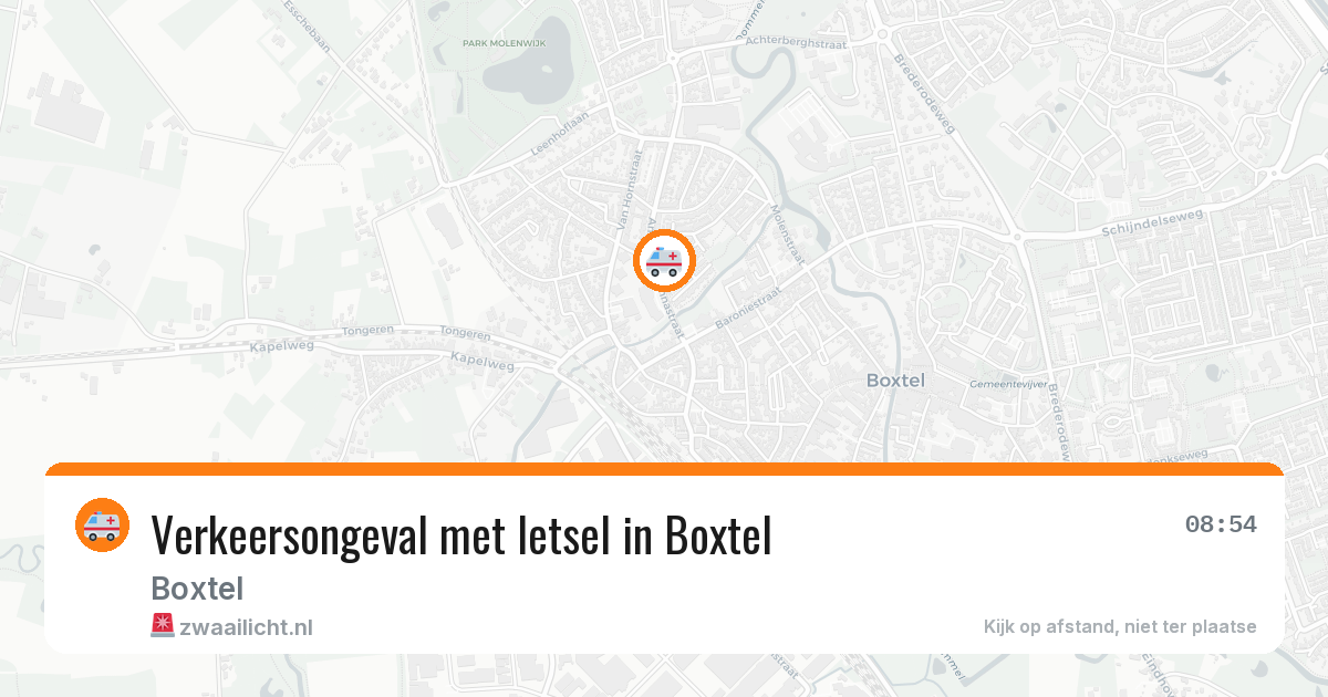 Verkeersongeval met letsel in Boxtel — 9 jul 2026