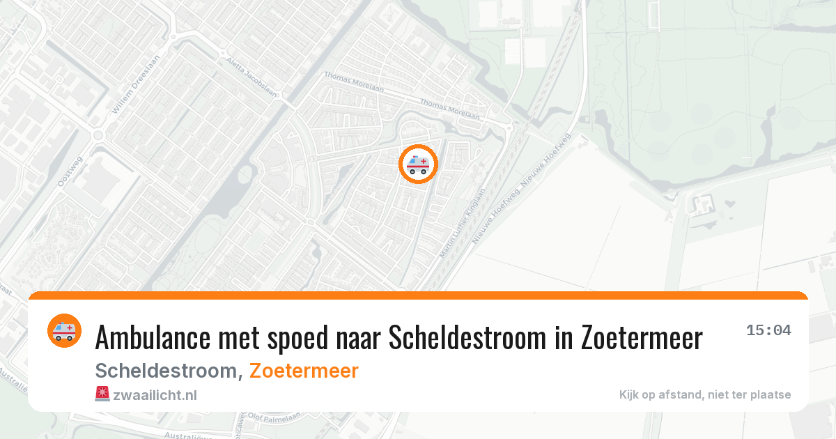 Ambulance met spoed naar Scheldestroom in Zoetermeer — 29 jan 2026