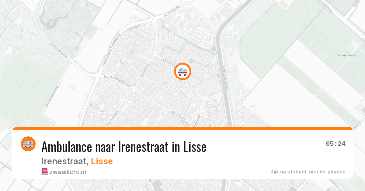 Ambulance naar Irenestraat in Lisse — 4 aug 2026