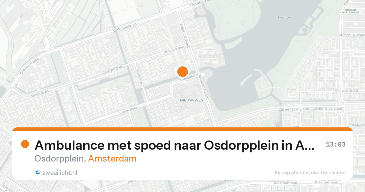 Ambulance met spoed naar Osdorpplein in Amsterdam — 31 jan 2026