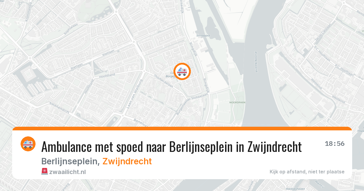 Ambulance met spoed naar Berlijnseplein in Zwijndrecht — 9 aug 2026