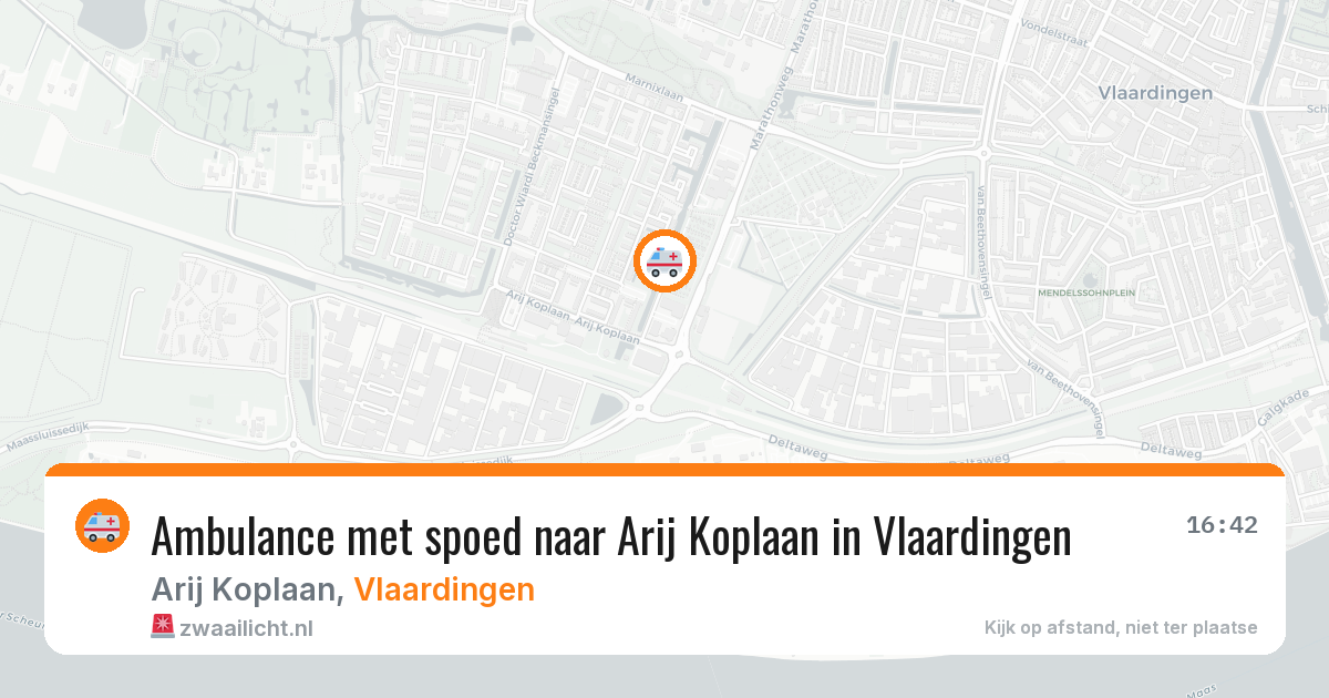 Ambulance met spoed naar Arij Koplaan in Vlaardingen — 1 aug 2026