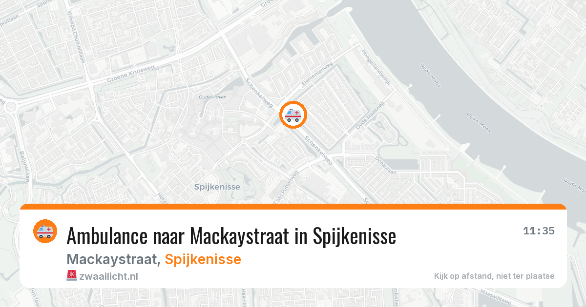 Ambulance naar Mackaystraat in Spijkenisse — 14 aug 2026