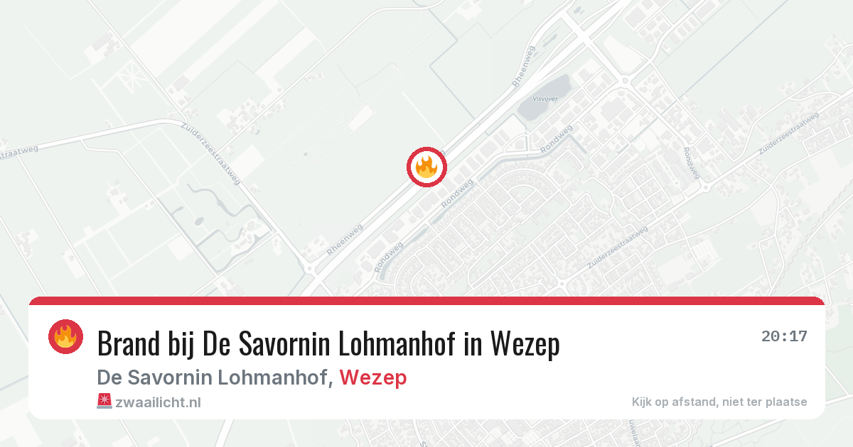 Brand bij De Savornin Lohmanhof in Wezep — 30 mei 2026