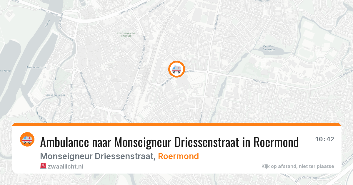 Ambulance naar Monseigneur Driessenstraat in Roermond — 4 aug 2026