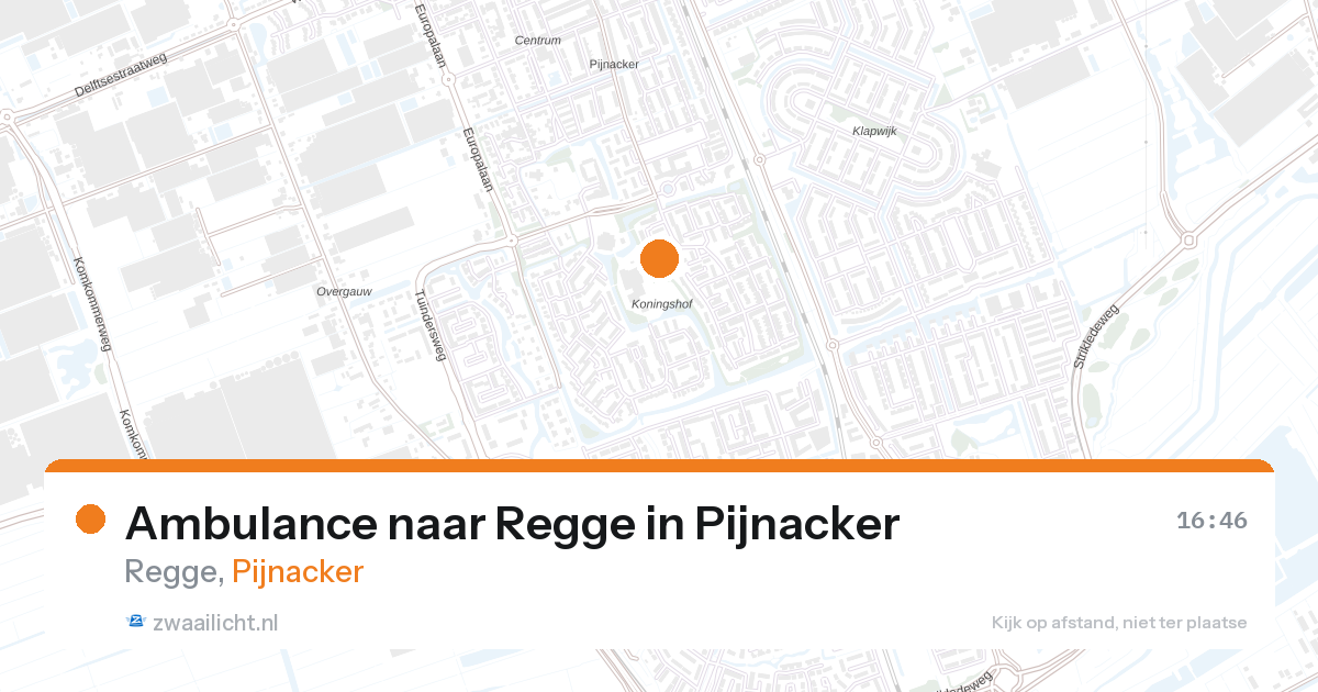 Ambulance naar Regge in Pijnacker — 22 apr 2026