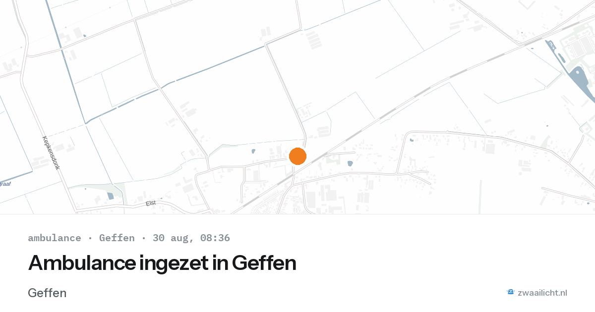 Ambulance ingezet in Geffen — 30 aug 2026