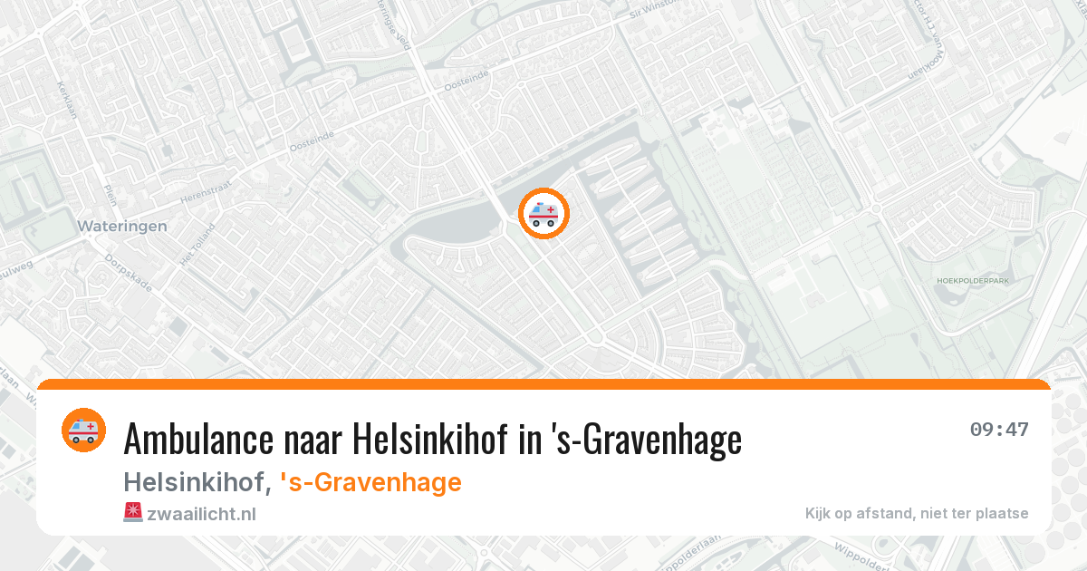 Ambulance naar Helsinkihof in 's-Gravenhage — 13 mei 2026