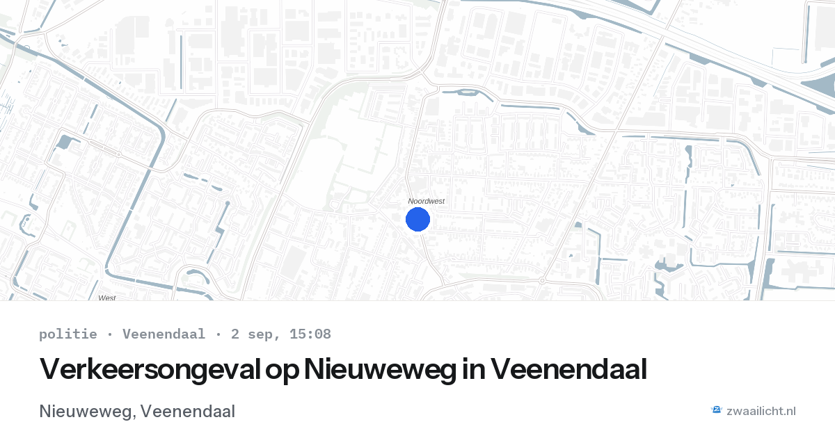 Verkeersongeval op Nieuweweg in Veenendaal — 2 sep 2026