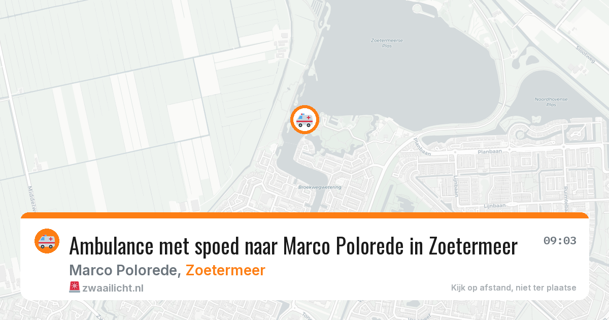 Ambulance met spoed naar Marco Polorede in Zoetermeer — 17 mrt 2026