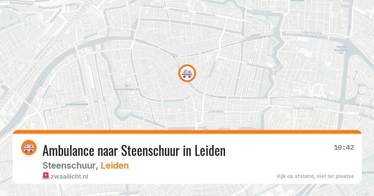 Ambulance naar Steenschuur in Leiden — 2 aug 2026