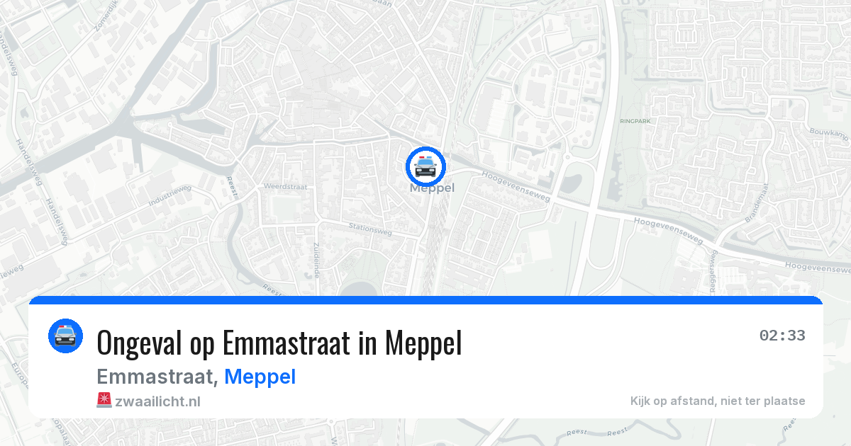 Ongeval op Emmastraat in Meppel — 18 jul 2026
