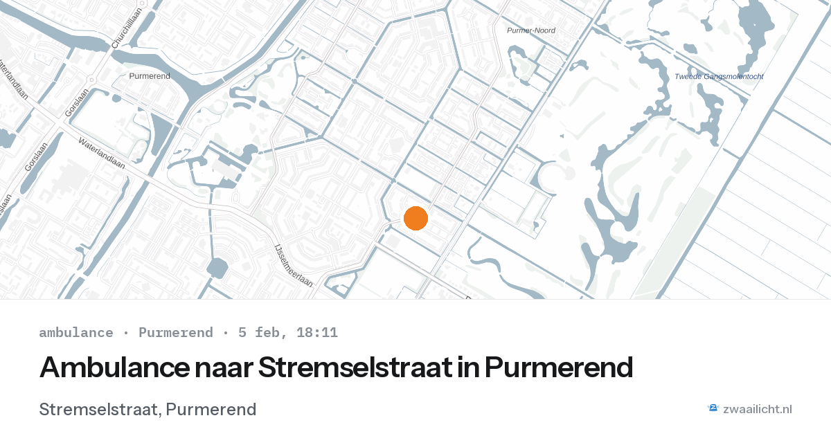Ambulance naar Stremselstraat in Purmerend — 5 feb 2026