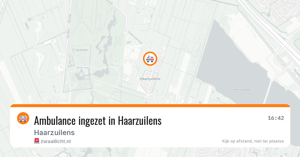 Ambulance ingezet in Haarzuilens — 16 jun 2026