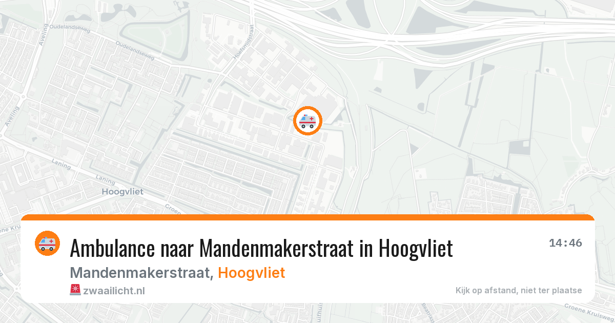 Ambulance naar Mandenmakerstraat in Hoogvliet — 20 apr 2026