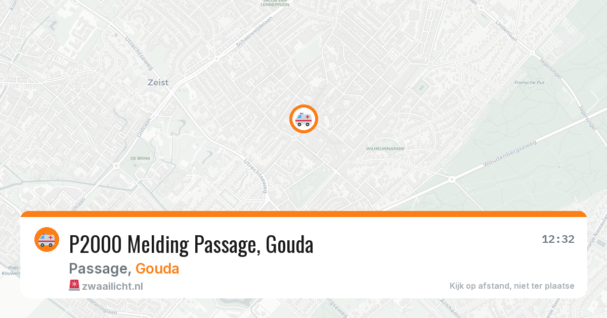 P2000 Melding Passage, Gouda — 4 feb 2026