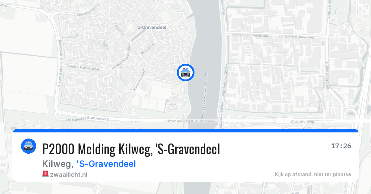 P2000 Melding Kilweg, 'S-Gravendeel — 4 jul 2026