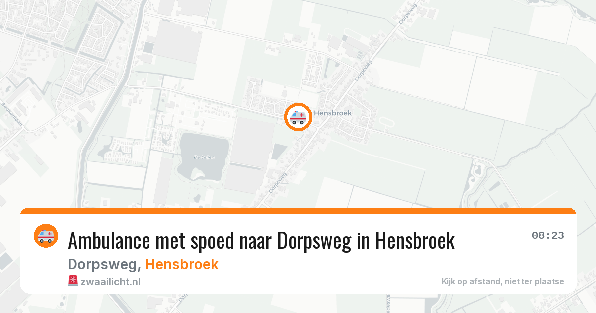 Ambulance met spoed naar Dorpsweg in Hensbroek — 28 jul 2026