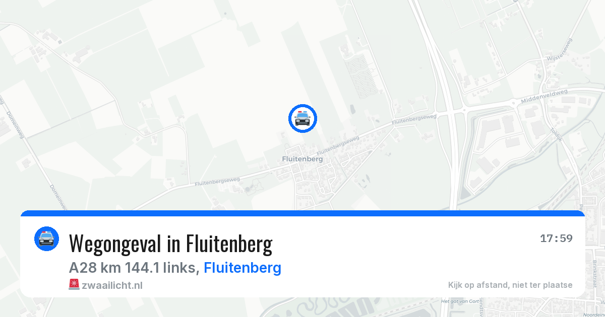 Wegongeval in Fluitenberg — 2 jul 2026