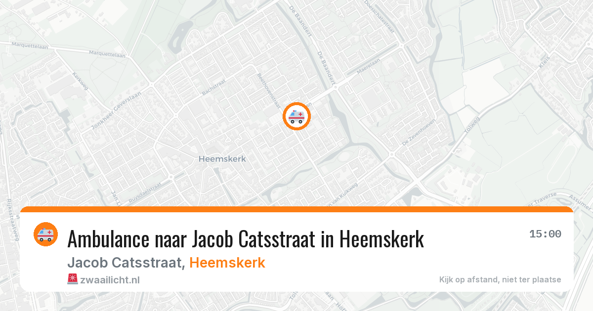 Ambulance naar Jacob Catsstraat in Heemskerk — 18 jul 2026