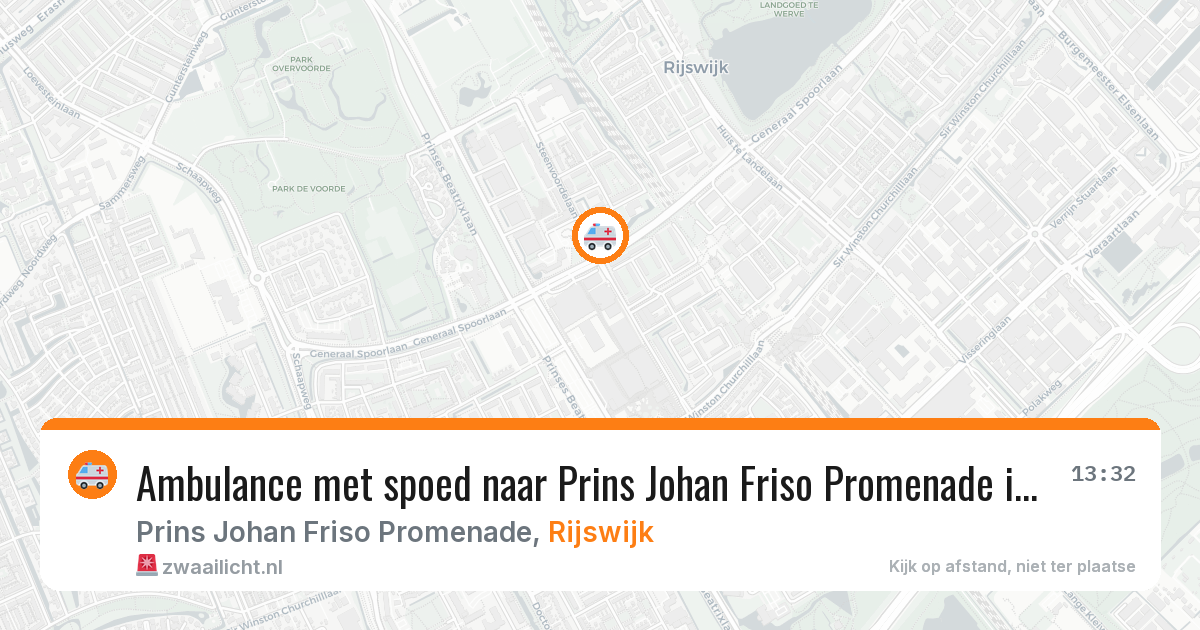 Ambulance met spoed naar Prins Johan Friso Promenade in Rijswijk — 30 jun 2026