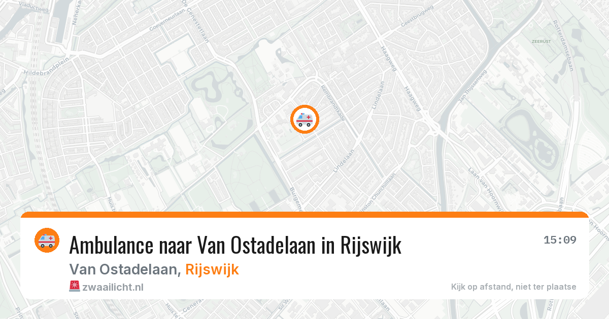 Ambulance naar Van Ostadelaan in Rijswijk — 19 mrt 2026