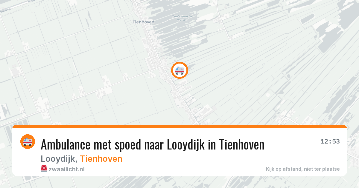 Ambulance met spoed naar Looydijk in Tienhoven — 9 aug 2026