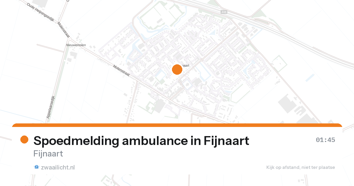 Spoedmelding ambulance in Fijnaart — 1 feb 2026