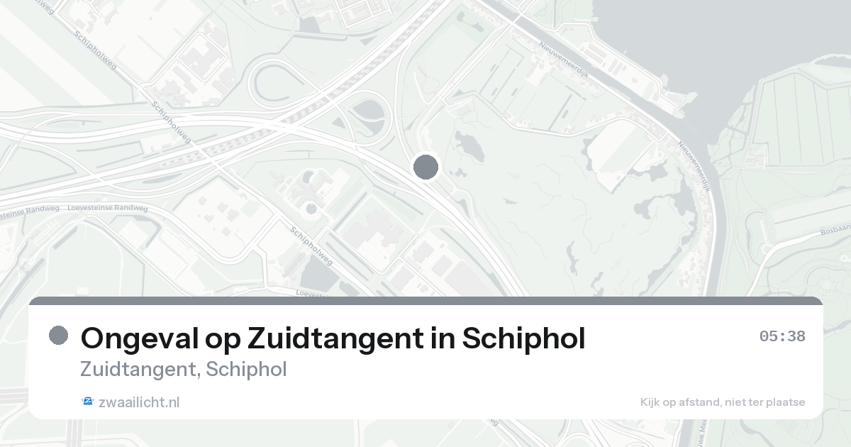 Ongeval op Zuidtangent in Schiphol — 31 jan 2026