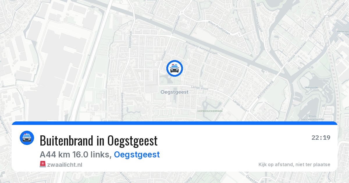 Buitenbrand in Oegstgeest — 29 jul 2026