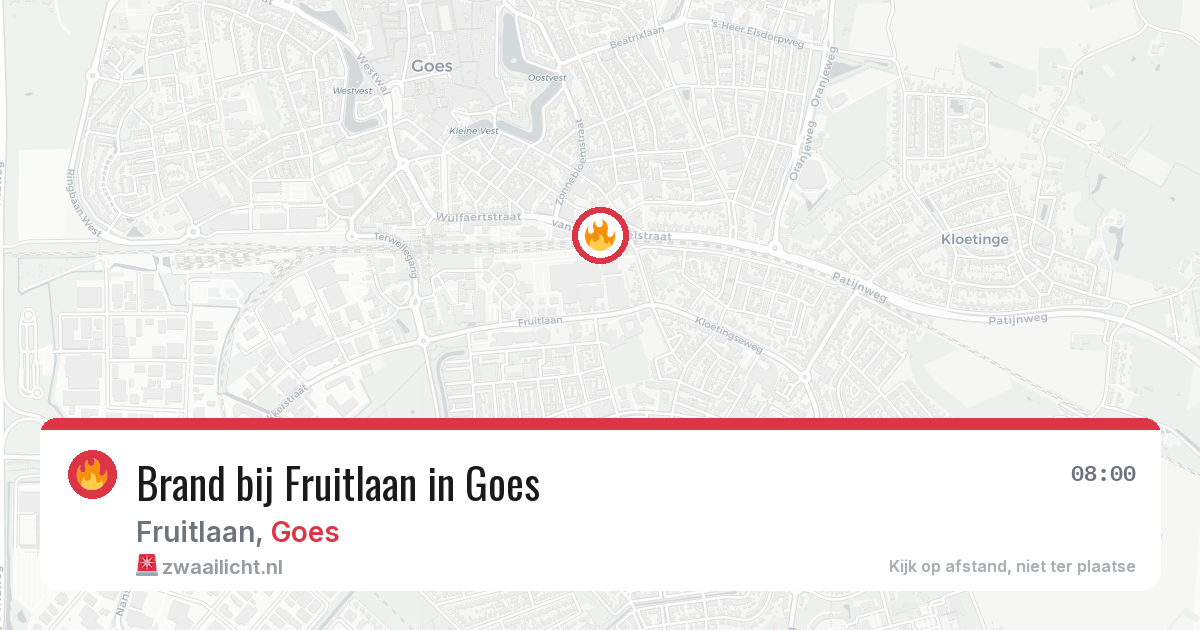 Brand bij Fruitlaan in Goes — 26 mei 2026