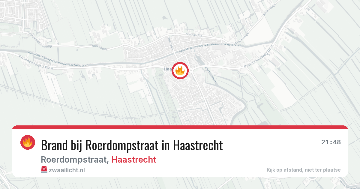 Brand bij Roerdompstraat in Haastrecht — 2 mei 2026