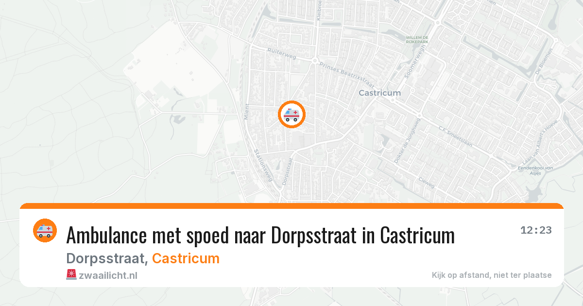 Ambulance met spoed naar Dorpsstraat in Castricum — 11 apr 2026