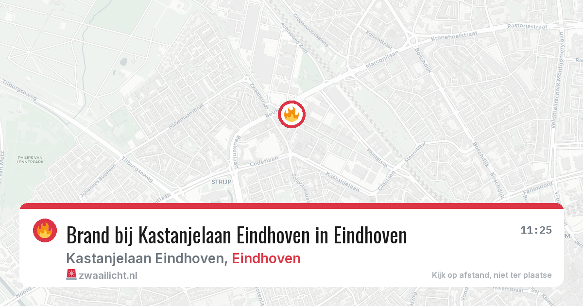 Brand bij Kastanjelaan Eindhoven in Eindhoven — 21 jun 2026