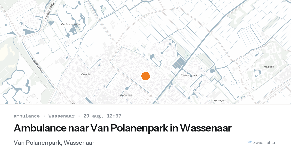 Ambulance naar Van Polanenpark in Wassenaar — 29 aug 2026
