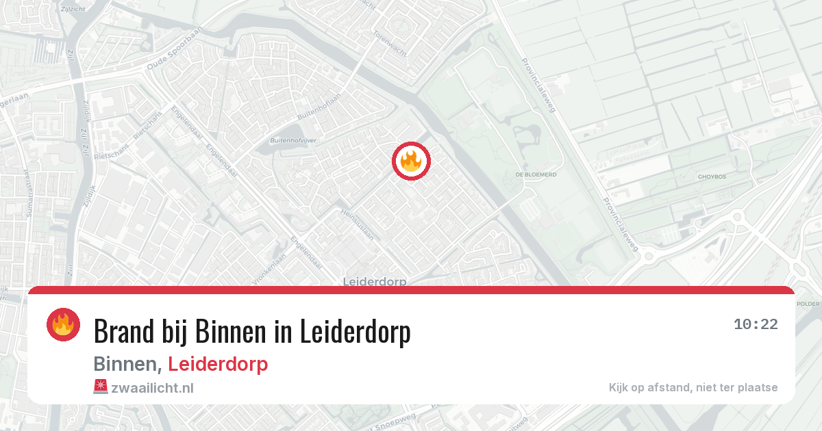 Brand bij Binnen in Leiderdorp — 15 jun 2026