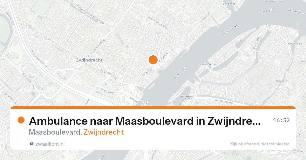 Ambulance naar Maasboulevard in Zwijndrecht — 15 aug 2026