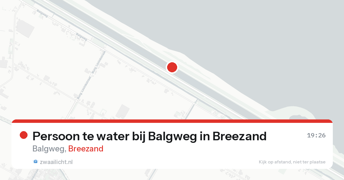 Persoon te water bij Balgweg in Breezand — 24 aug 2026