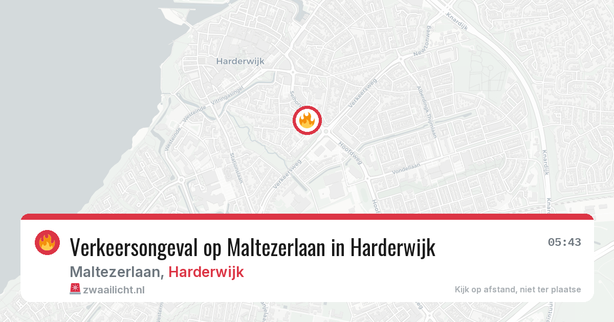 Verkeersongeval op Maltezerlaan in Harderwijk — 1 apr 2026