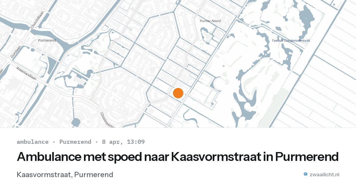 Ambulance met spoed naar Kaasvormstraat in Purmerend — 8 apr 2026