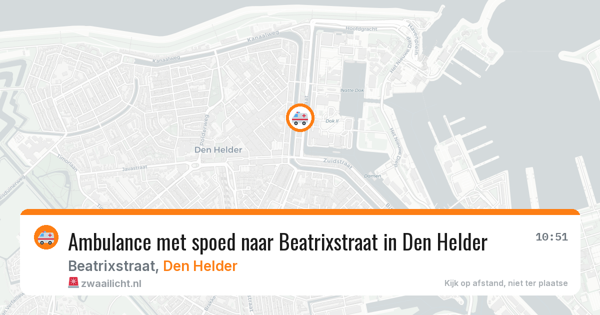 Ambulance met spoed naar Beatrixstraat in Den Helder — 24 mei 2026